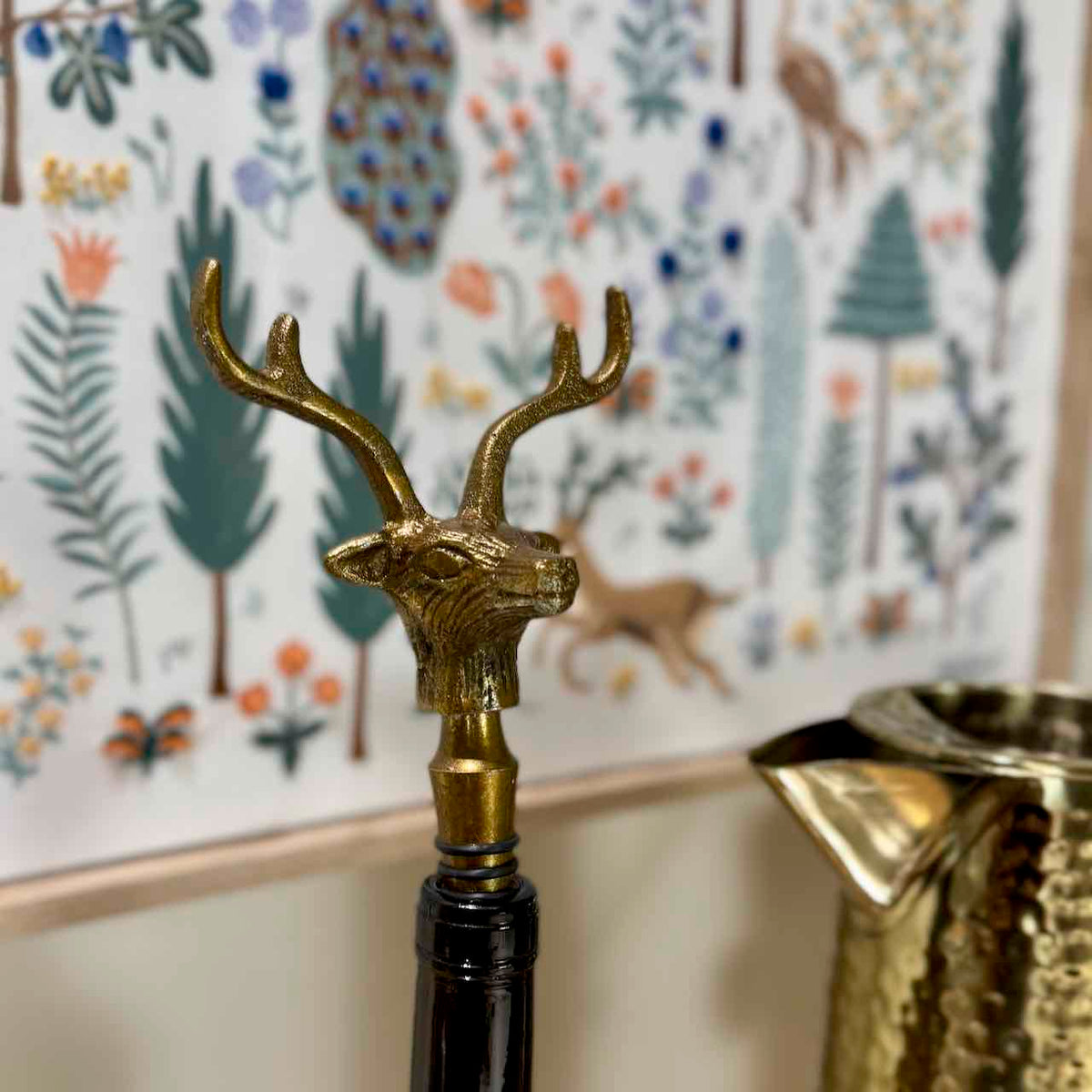 Winter Deer Bottle Stopper