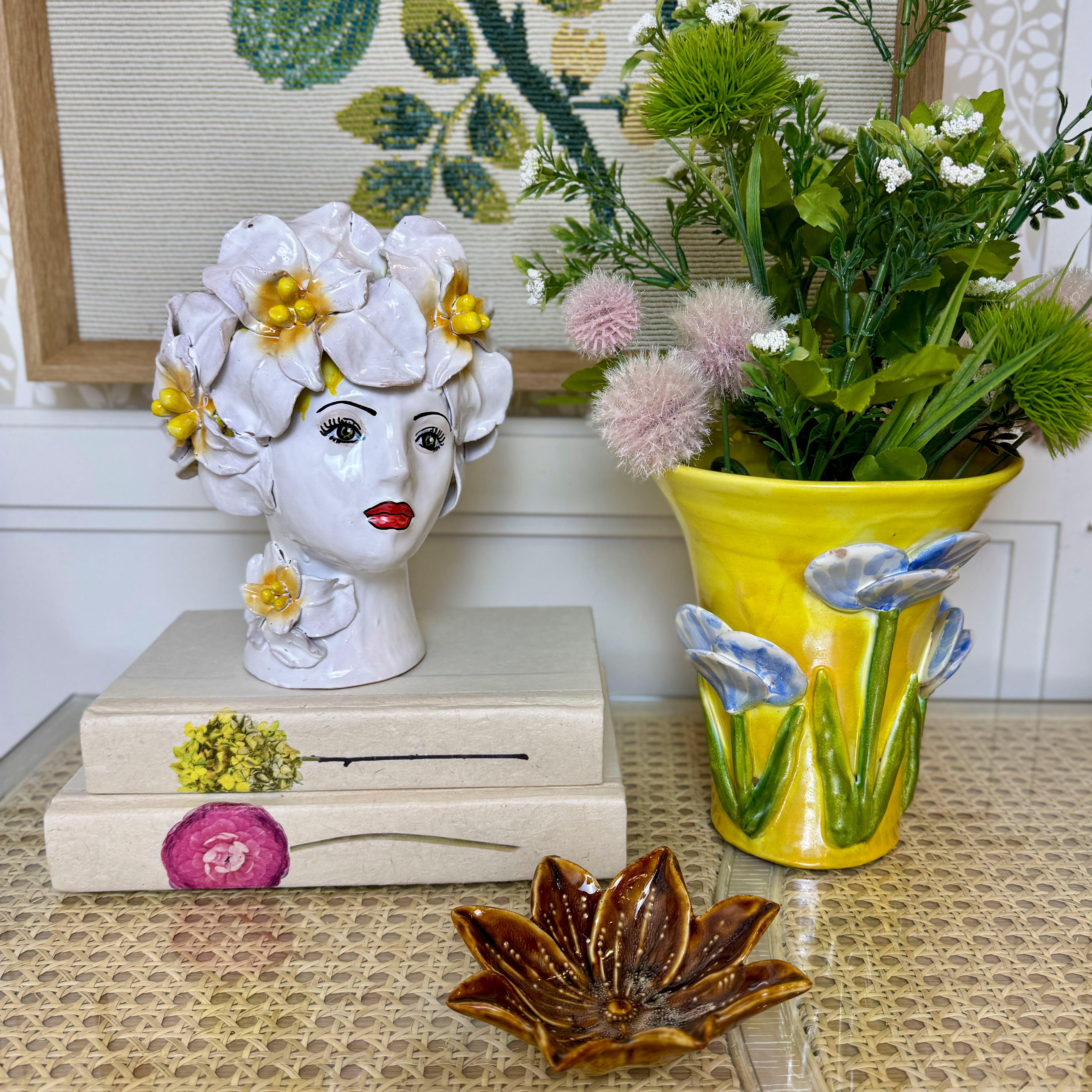 Magnolia Ceramic Head Vase