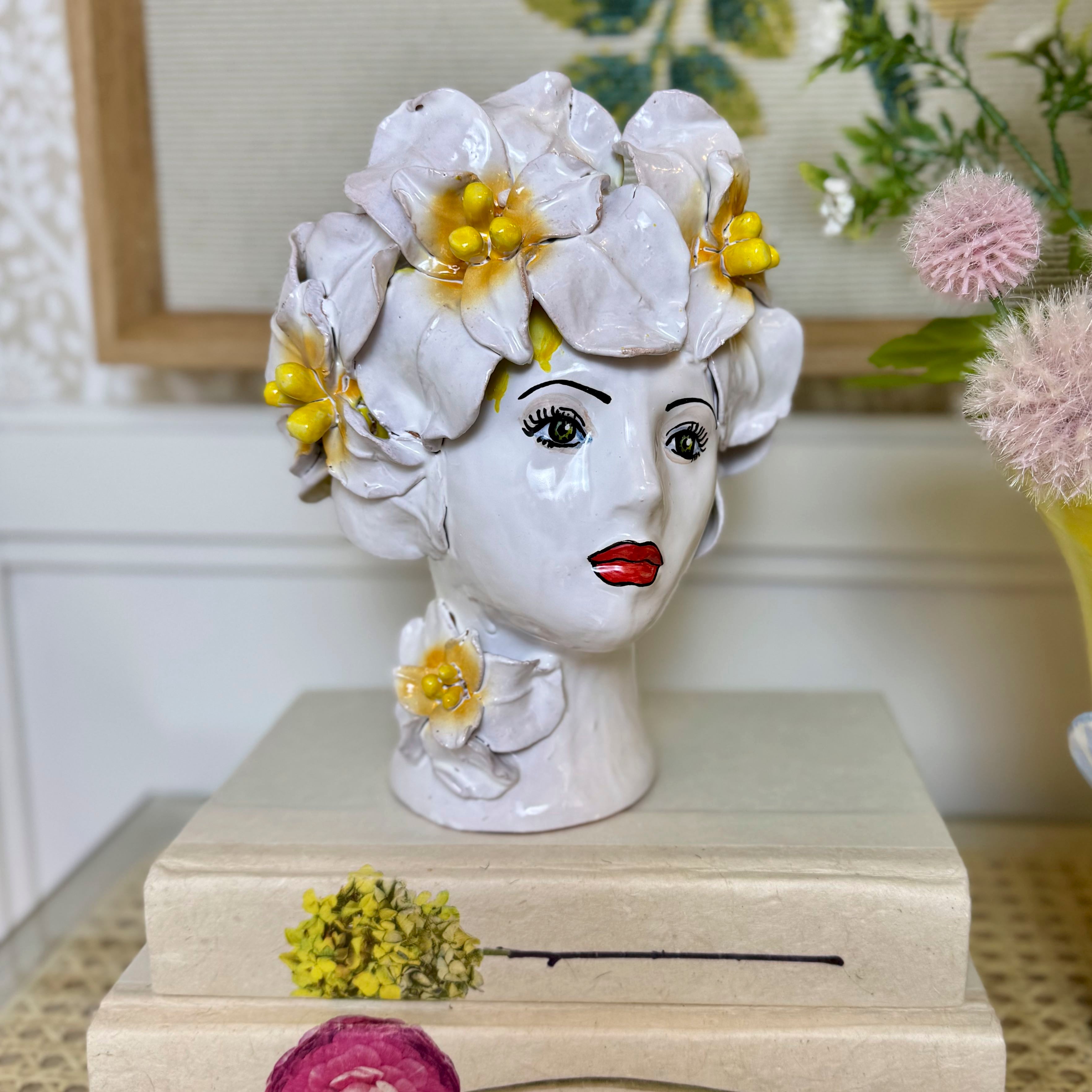 Magnolia Ceramic Head Vase