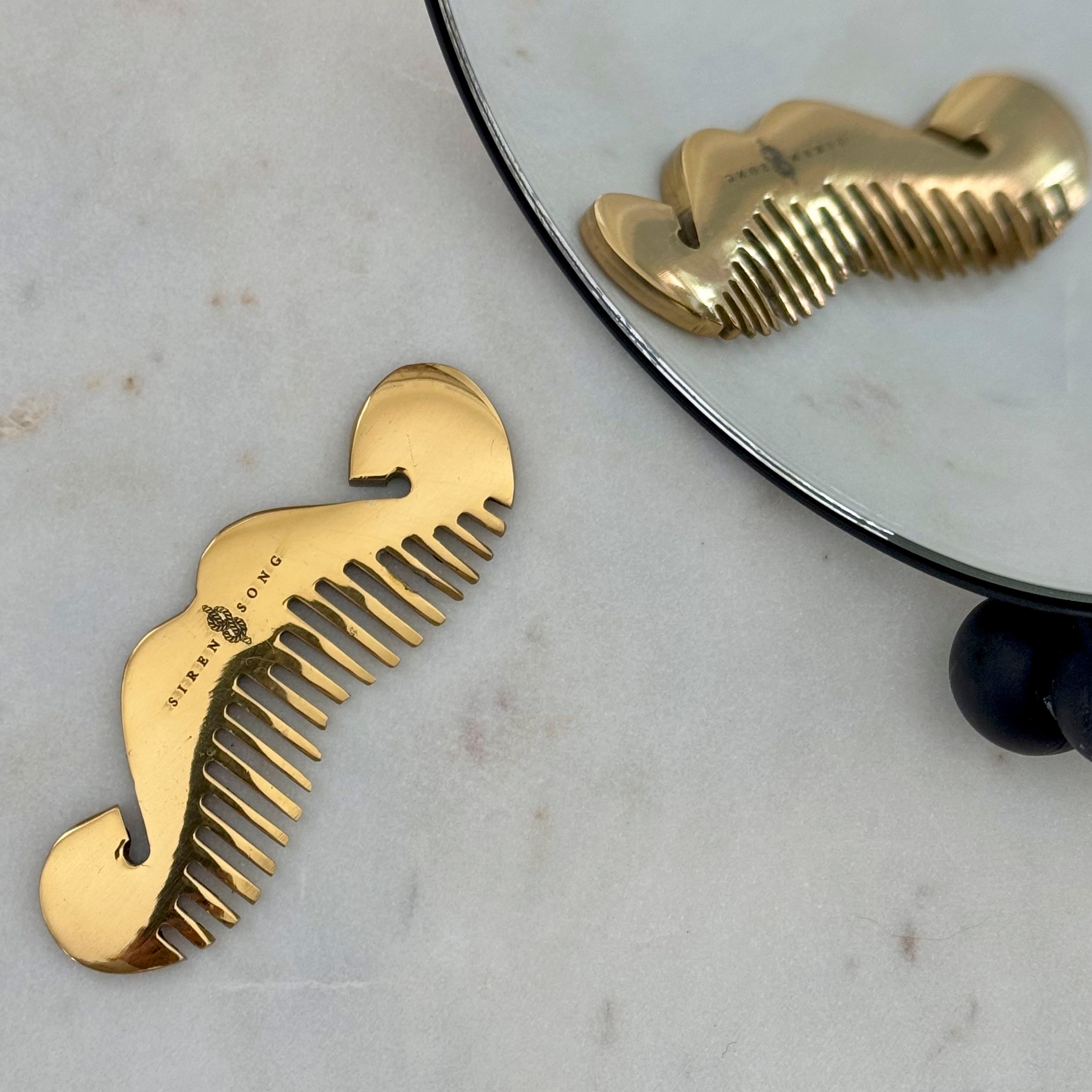 Brass Mustache Comb