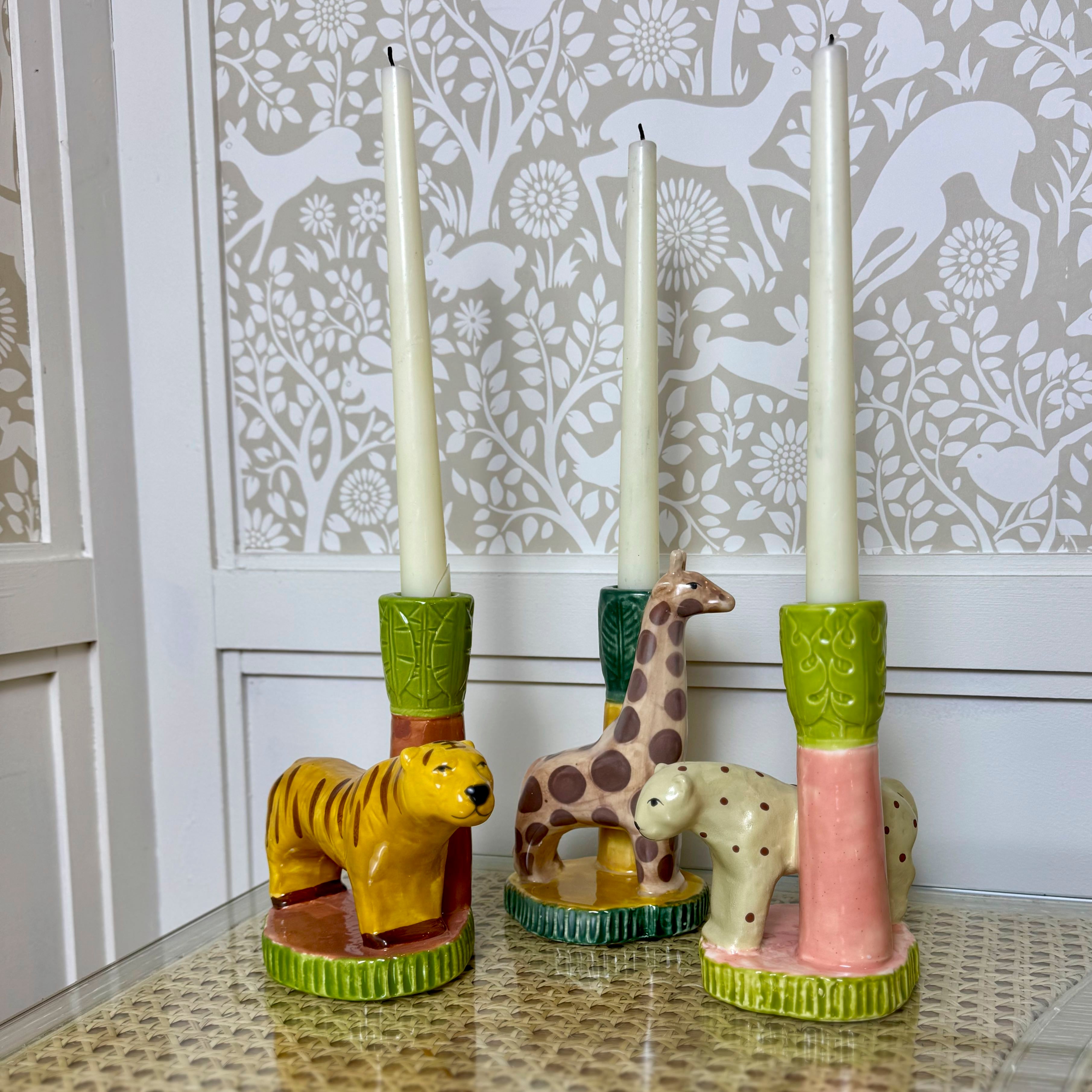 Safari Animal Candleholders - Set of 3