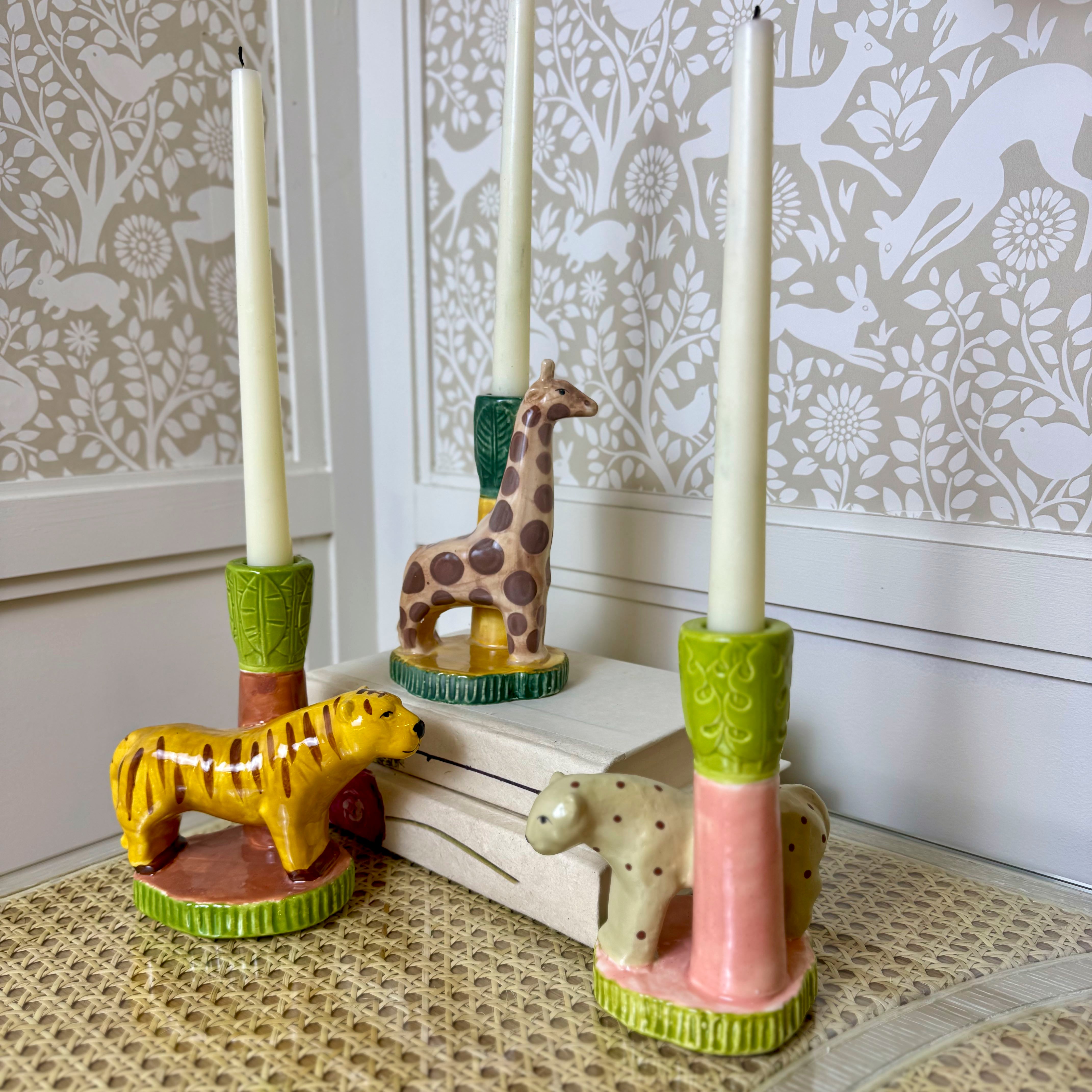 Safari Animal Candleholders - Set of 3