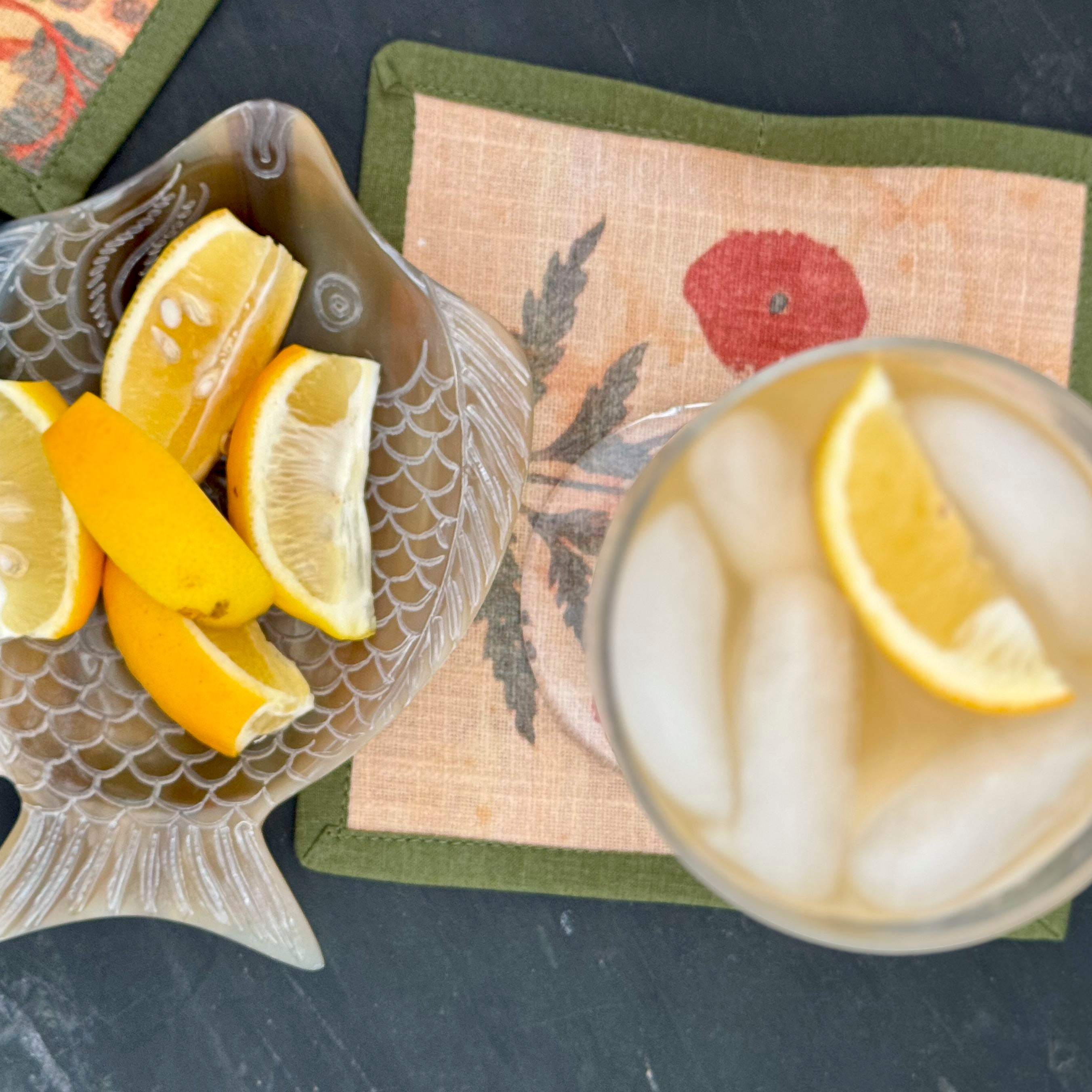 Spring Leaves Wine Glass