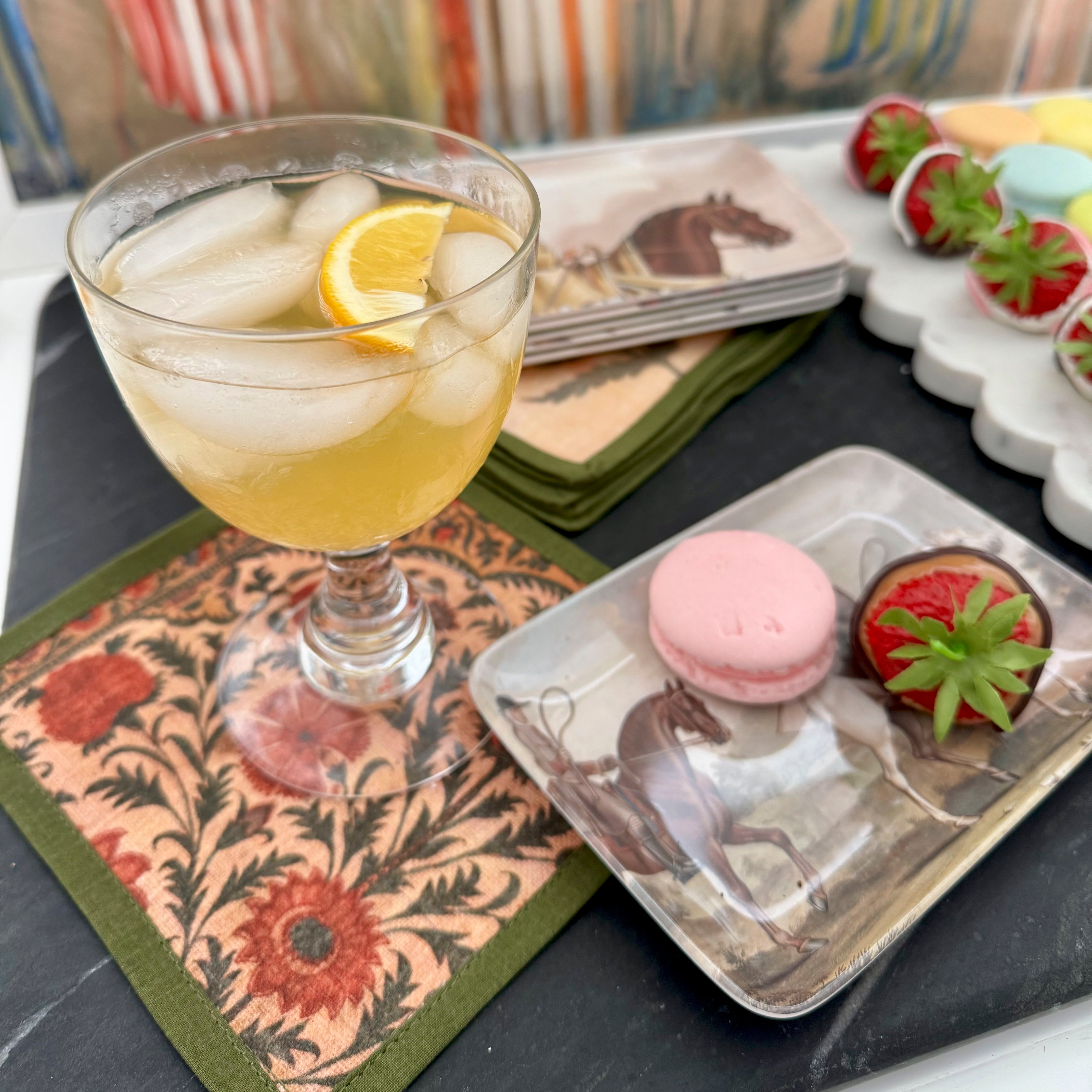 Spring Leaves Wine Glass