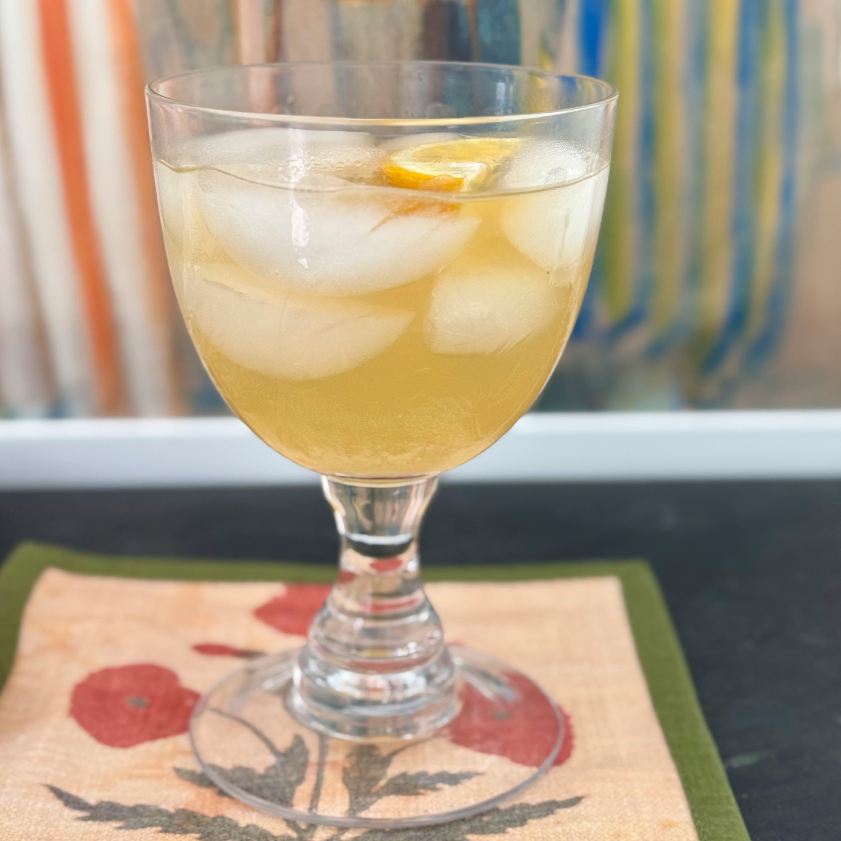 Spring Leaves Wine Glass