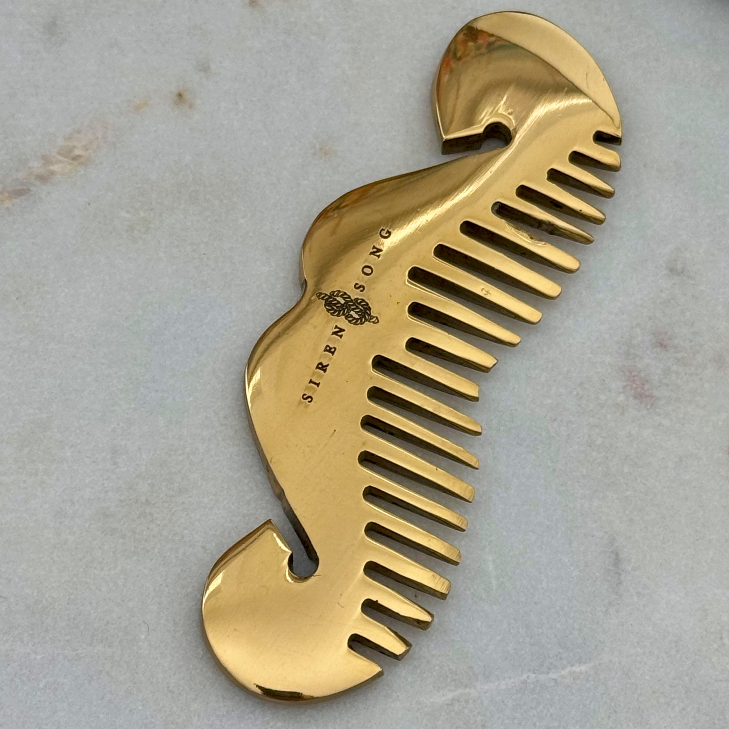 Brass Mustache Comb