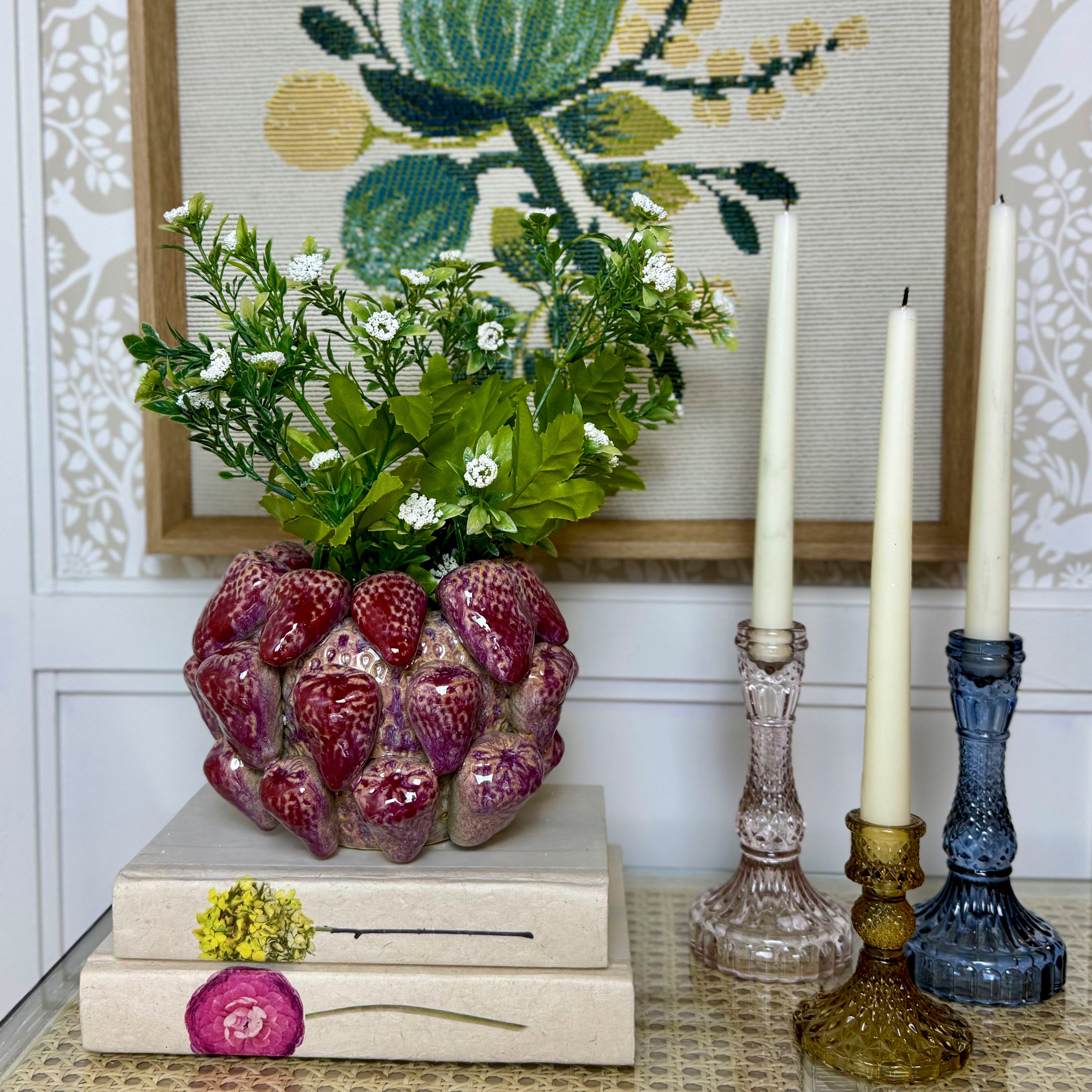 Reactive Glaze Strawberry Pot