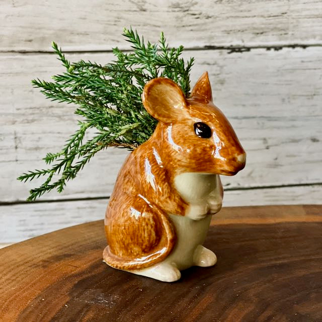 Wood Mouse Bud Vase
