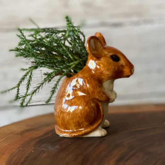 Wood Mouse Bud Vase