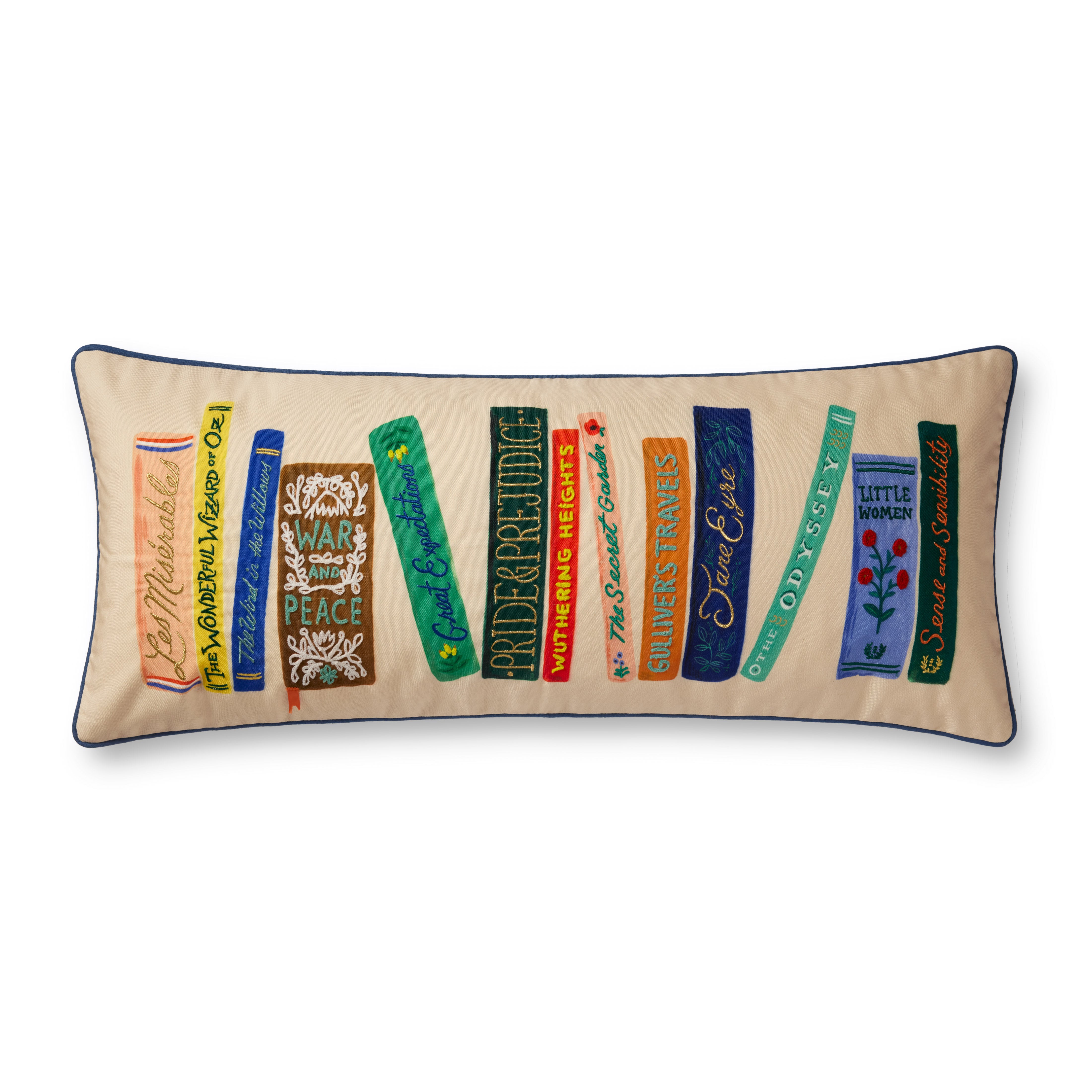 Books Pillow from Rifle Paper Co.