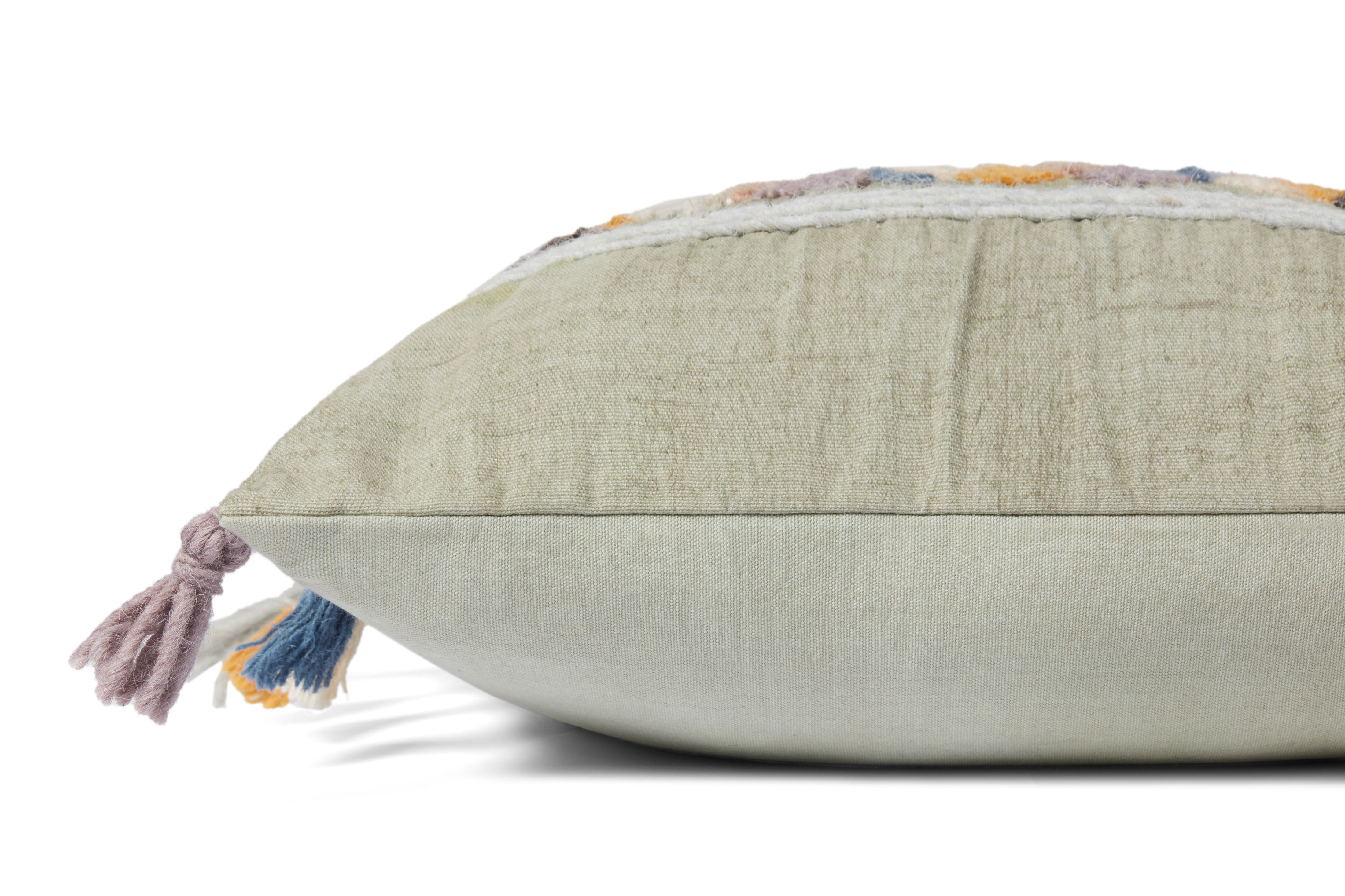 Handcrafted Pillow in Lt. Green / Multi-color from Justina Blakeney