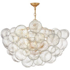 Product photo of the Talia Eight Light Chandelier in Gild and Clear Swirled Glass ( SKU# JN 5112G/CG )