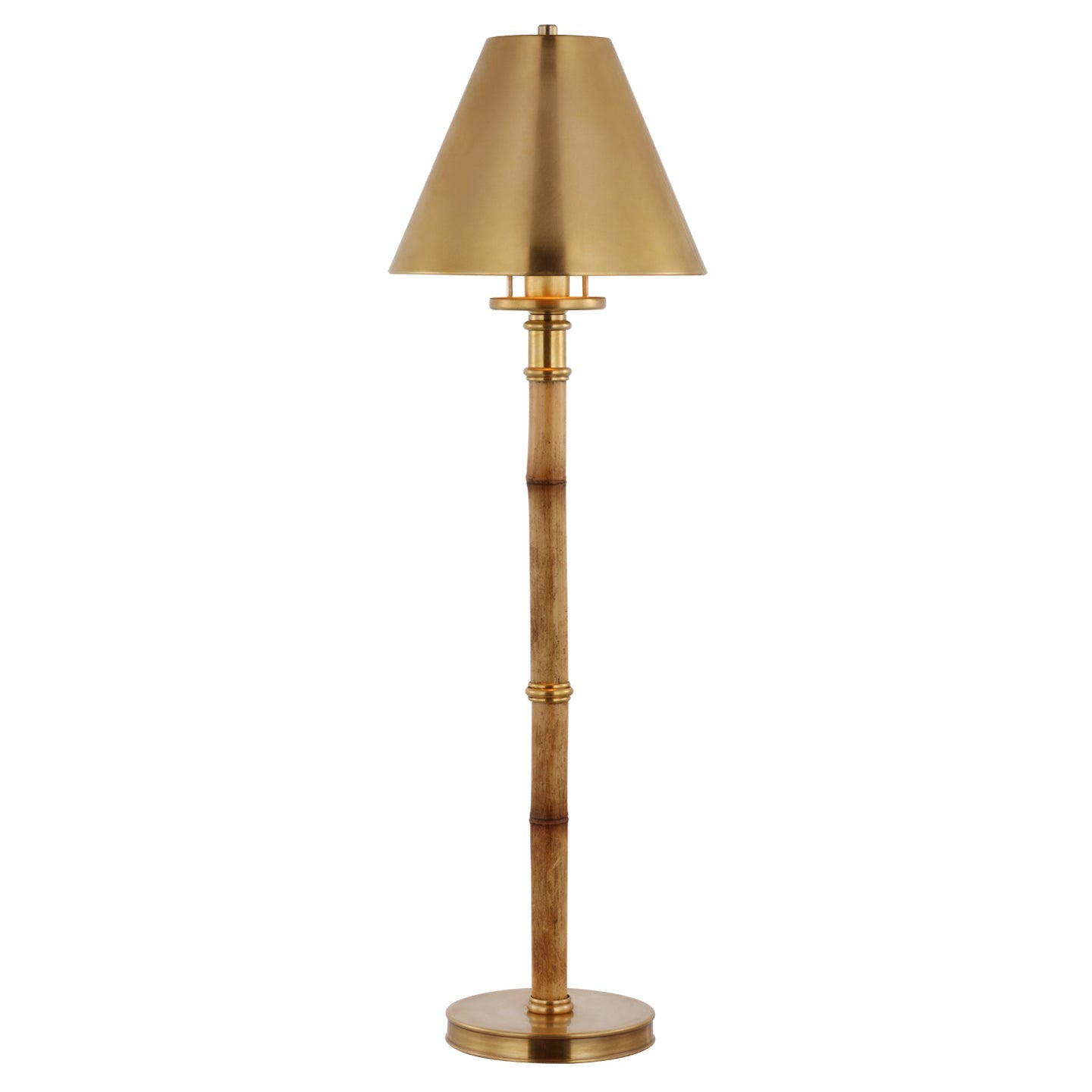 Product photo of the Dalfern LED Desk Lamp in Waxed Bamboo and Natural Brass ( SKU# RL 3682WB/NB-NB )