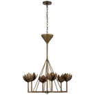 Product photo of the Alberto Six Light Chandelier in Antique Bronze Leaf ( SKU# JN 5003ABL )