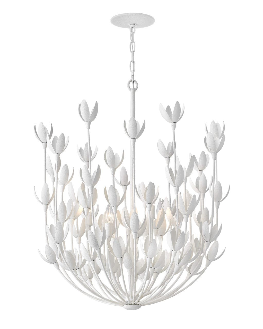 Product photo of the Flora LED Chandelier in Textured Plaster ( SKU# 30016TXP )
