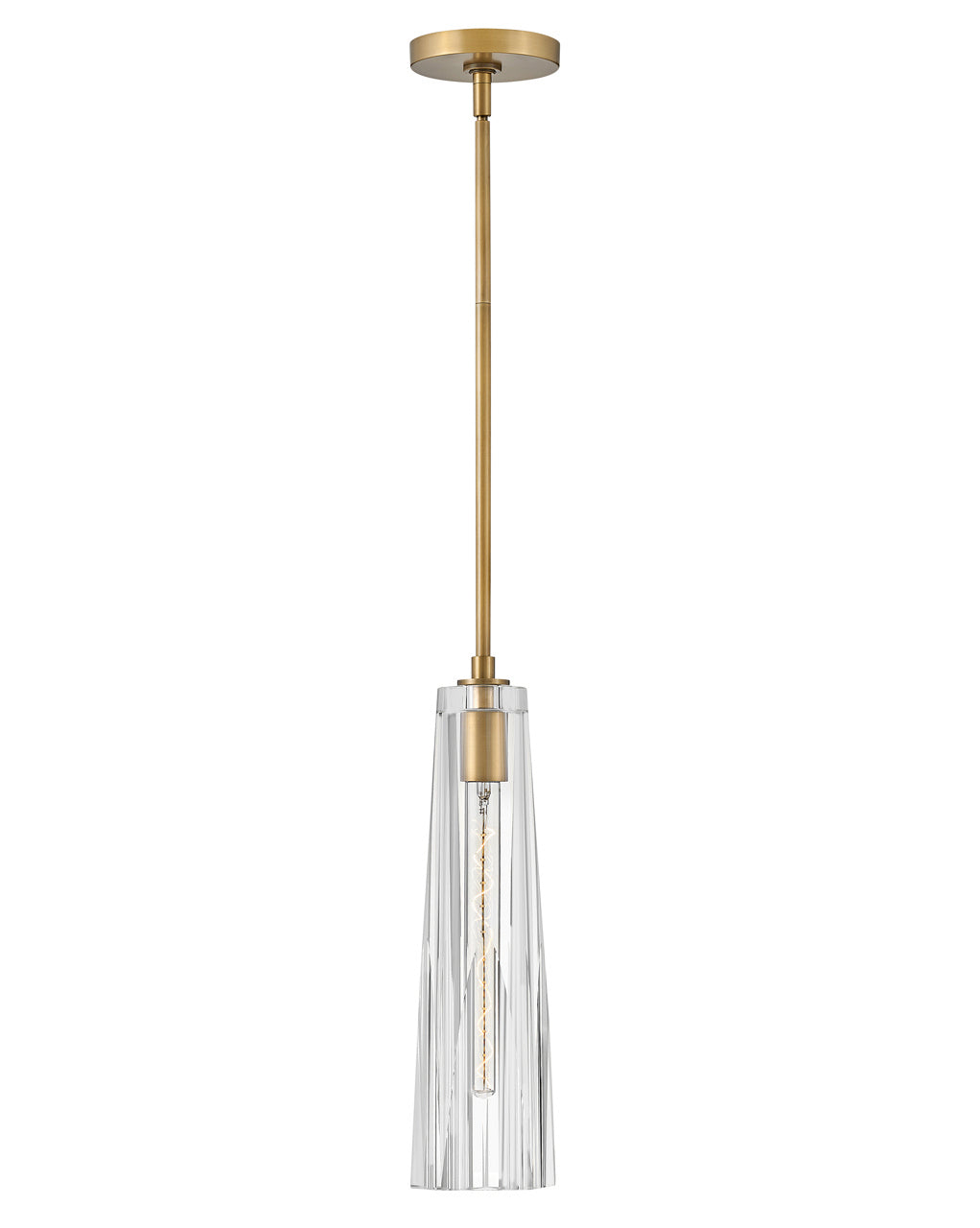 Product photo of the Cosette LED Pendant in Heritage Brass ( SKU# FR31107HBR-CL )