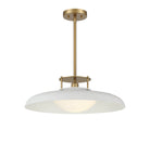 Product photo of the Gavin One Light Pendant in White w/Warm Brass ( SKU# 7-1690-1-142 )