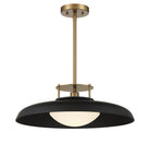 Product photo of the Gavin One Light Pendant in Matte Black w/Warm Brass ( SKU# 7-1690-1-143 )