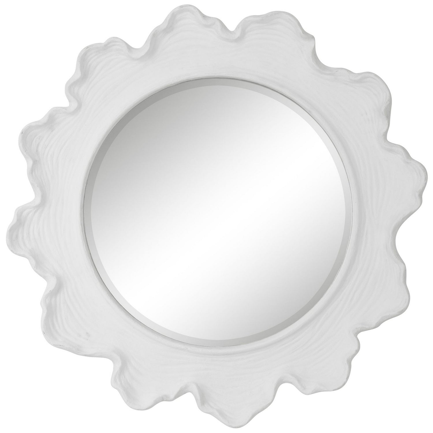 Product photo of the Sea Coral Mirror in Matte White ( SKU# 09797 )