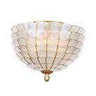 Product photo of the Samal Three Light Flush Mount in Oxidized Gold Leaf ( SKU# 515141OL )