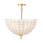 Product photo of the Samal Four Light Pendant in Oxidized Gold Leaf ( SKU# 515145OL )