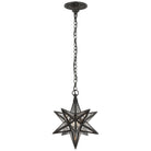 Product photo of the Moravian Star LED Lantern in Aged Iron ( SKU# CHC 5210AI-AM )