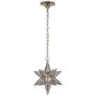 Product photo of the Moravian Star LED Lantern in Burnished Silver Leaf ( SKU# CHC 5210BSL-AM )