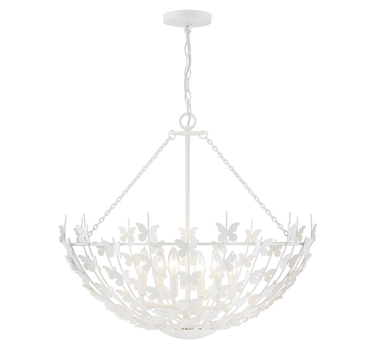 Product photo of the Birch Six Light Pendant in Bisque White ( SKU# 7-4199-6-83 )