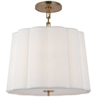 Product photo of the Simple Scallop Five Light Hanging Lantern in Soft Brass ( SKU# BBL 5015SB-L )