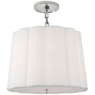 Product photo of the Simple Scallop Five Light Hanging Lantern in Soft Silver ( SKU# BBL 5015SS-L )