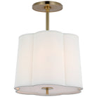 Product photo of the Simple Scallop Three Light Hanging Lantern in Soft Brass ( SKU# BBL 5016SB-L )