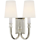 Product photo of the Modern Library Two Light Wall Sconce in Polished Nickel ( SKU# TOB 2328PN-L )