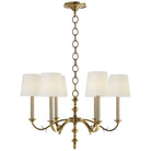 Product photo of the Channing Six Light Chandelier in Hand-Rubbed Antique Brass ( SKU# TOB 5119HAB-L )