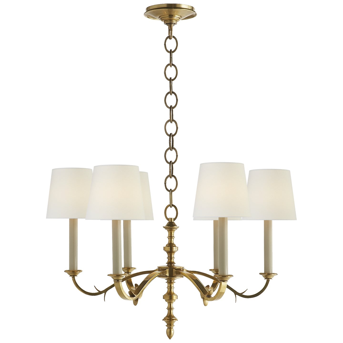 Product photo of the Channing Six Light Chandelier in Hand-Rubbed Antique Brass ( SKU# TOB 5119HAB-L )