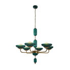 Product photo of the Verde Six Light Chandelier in Satin Brass ( SKU# 519671STB )