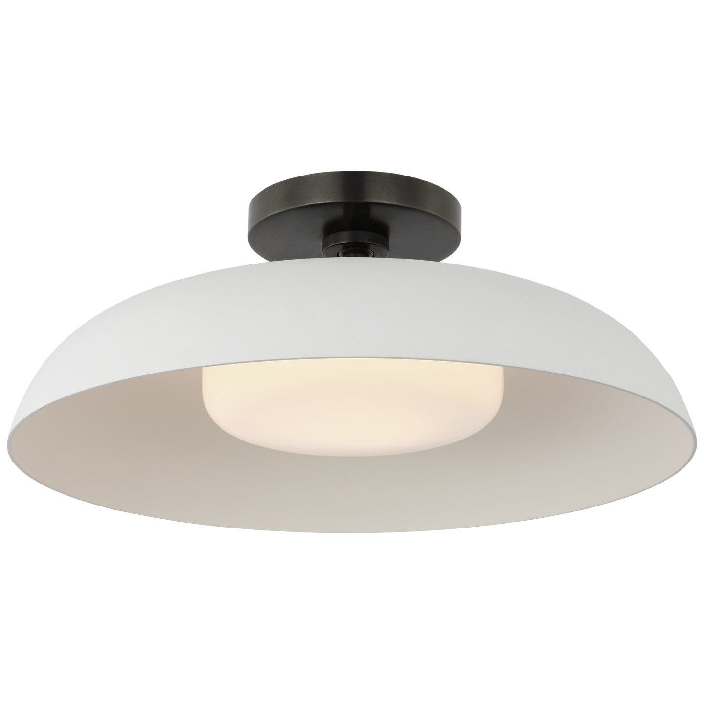 Product photo of the Cyrus LED Flush Mount in Bronze and White ( SKU# AL 4040BZ/WHT-WG )