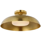 Product photo of the Cyrus LED Flush Mount in Hand-Rubbed Antique Brass ( SKU# AL 4040HAB-WG )