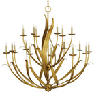 Product photo of the Menefee 18 Light Chandelier in Antique Gold Leaf ( SKU# 9000-1107 )