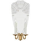 Product photo of the Adelaide LED Wall Sconce in Mirror and Natural Brass ( SKU# RL 2776MIR/NB )
