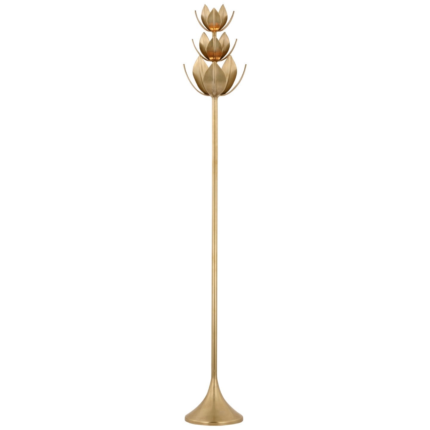 Product photo of the Alberto LED Torchiere in Antique-Burnished Brass ( SKU# JN 1003AB )