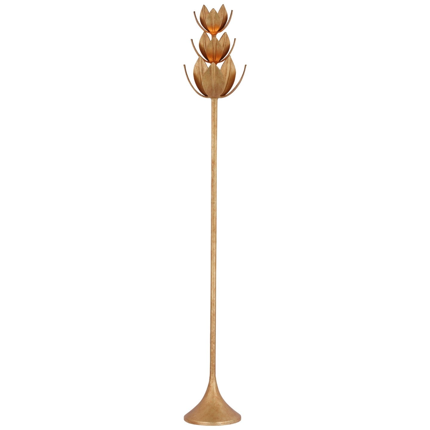 Product photo of the Alberto LED Torchiere in Antique Gold Leaf ( SKU# JN 1003AGL )