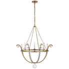 Product photo of the Alonzo LED Chandelier in Gild and Clear Glass ( SKU# JN 5150G/CG )