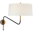 Product photo of the Canto LED Swinging Wall Light in Bronze and Brass ( SKU# TOB 2350BZ/HAB-L )