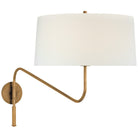 Product photo of the Canto LED Swinging Wall Light in Hand-Rubbed Antique Brass ( SKU# TOB 2350HAB-L )