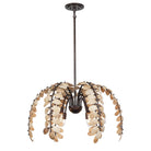 Product photo of the Grecian Six Light Chandelier in Champagne Mist w/Coconut Shell ( SKU# 1-2579-6-26 )