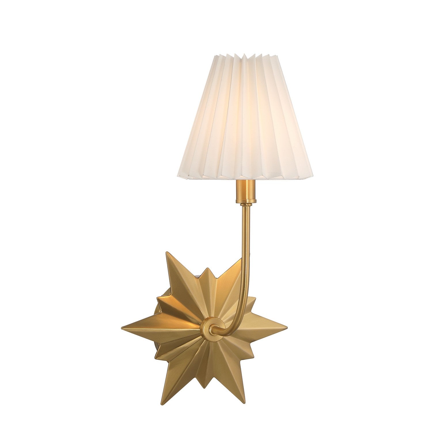 Product photo of the Crestwood One Light Wall Sconce in Warm Brass ( SKU# 9-4408-1-322 )