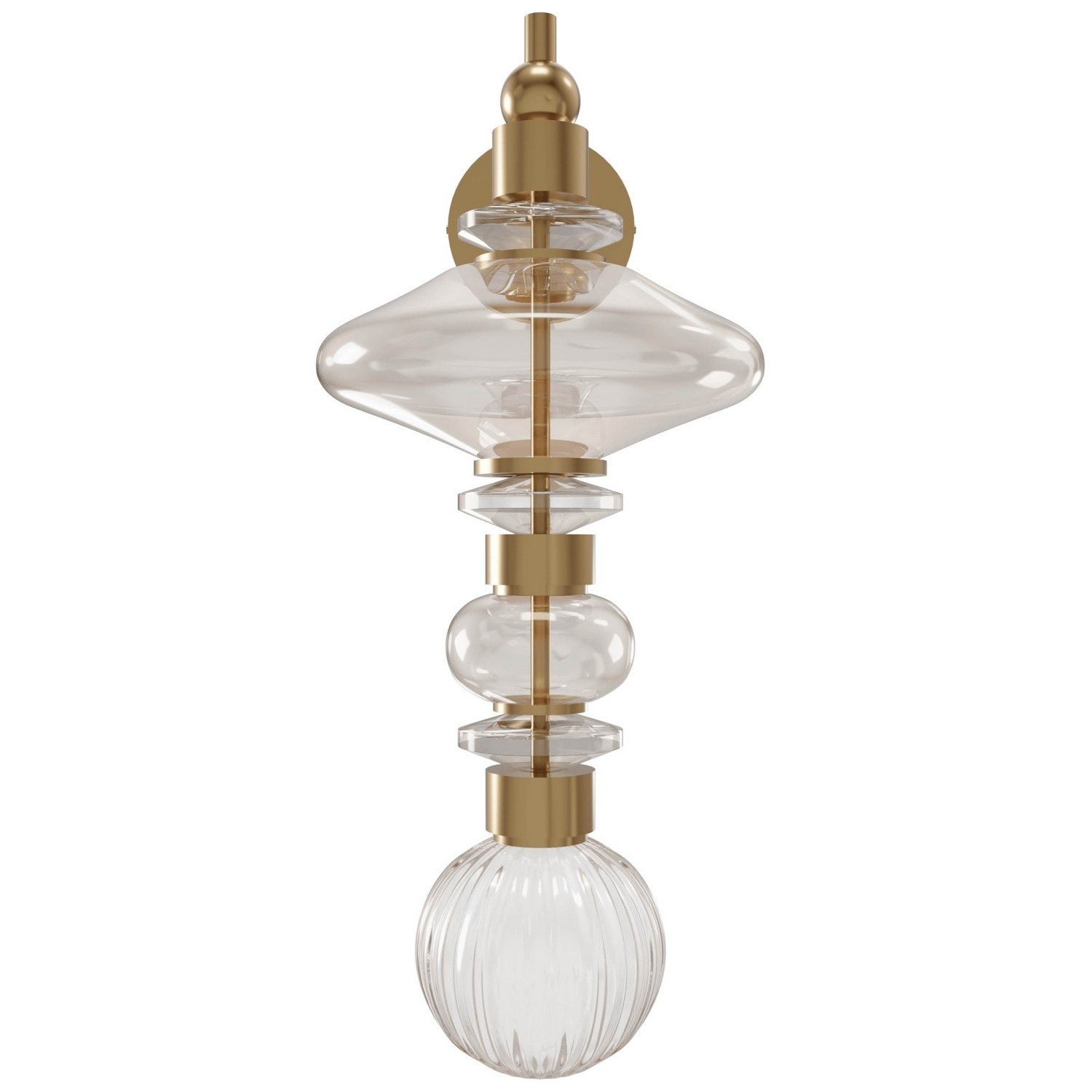 Product photo of the Avra LED Wall Sconce in Aged Brass ( SKU# HF8900-AB )