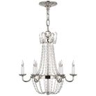 Product photo of the Paris Flea Market Six Light Chandelier in Polished Nickel ( SKU# CHC 1407PN-SG )