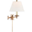 Product photo of the Dorchester3 One Light Swing Arm Wall Sconce in Antique-Burnished Brass ( SKU# CHD 5101AB-L )