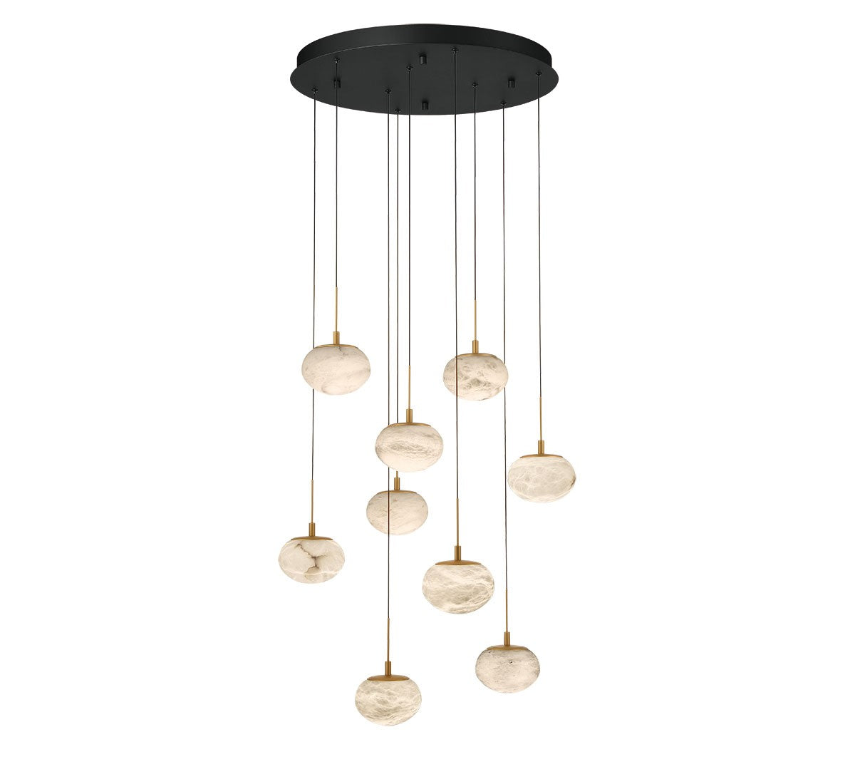 Product photo of the Calcolo LED Chandelier in Matte black ( SKU# 12121-02 )